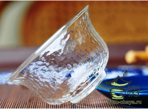 Гайвань "Рельефное стекло" Синяя, 190 мл.