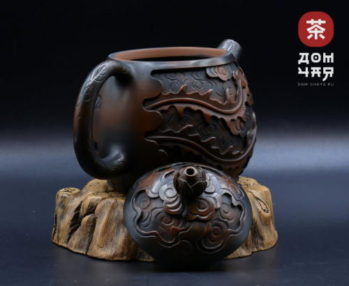 Резной Чайник из Гуанси "Феникс", Яйцо дракона #126, 260мл.
