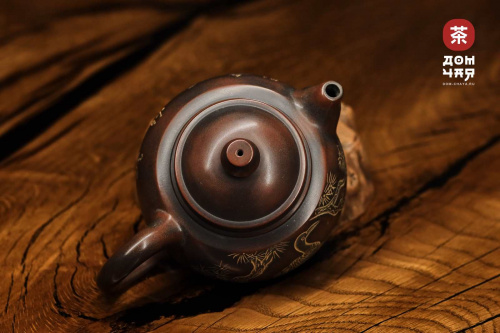 Авторский Чайник из Циньчжоу "Журавлики и Сосны" #247, 220мл