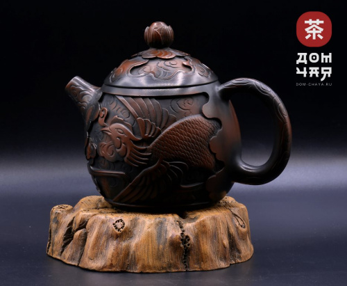 Резной Чайник из Гуанси "Феникс", Яйцо дракона #126, 260мл.
