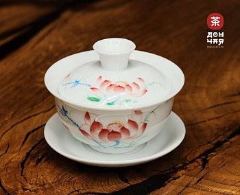 Гайвань Фарфор "Розовый Лотос" 110 мл.