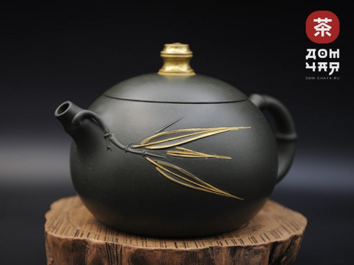 Авторский Исинский чайник, Зеленая глина #683, 220мл.