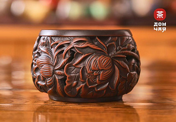 Резная пиала "Лотос" Цзяньшуй, 100мл.