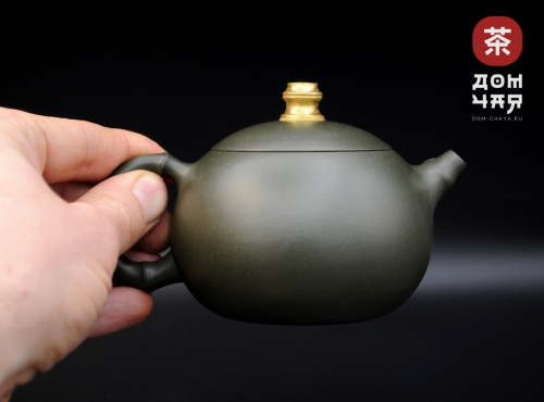 Авторский Исинский чайник, Зеленая глина #683, 220мл.