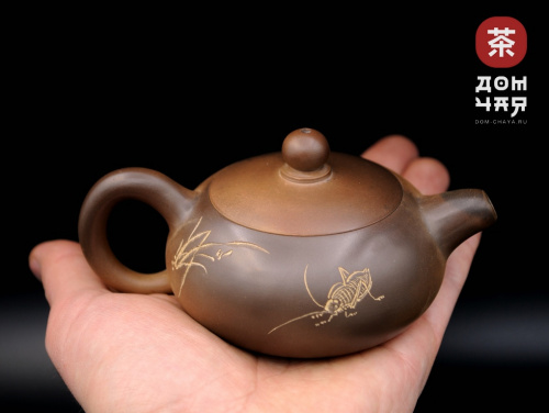 Авторский Чайник из Циньчжоу, дровяной обжиг #83, 125мл.