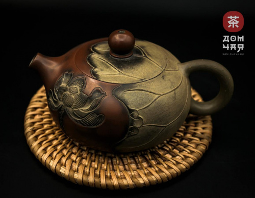 Авторский Чайник Нисин-Тао "Лотос, Карпы" #98, 160мл