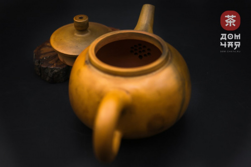 Авторский Чайник из Циньчжоу, дровяной обжиг "Оранжевый  Буратино" #92, 160мл.