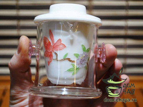 Чайная колба с ушками (Ручная роспись) 150мл.