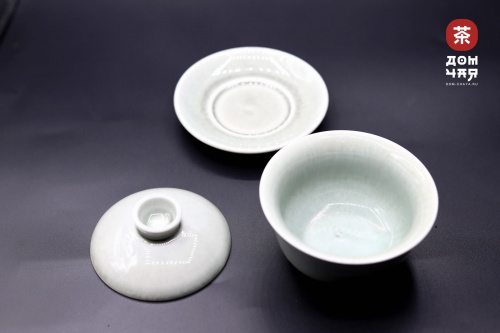 Гайвань, фарфор «Морская волна, серая» (без рисунка), 150мл.