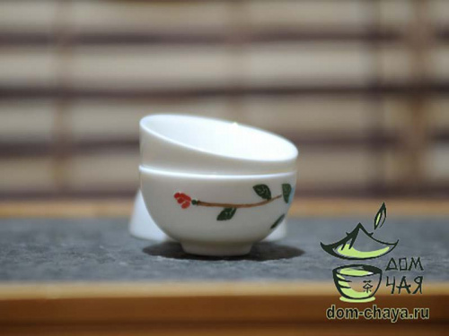 Пиала ручная роспись (Голубые цветы)