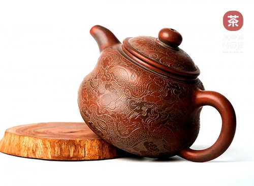 Авторский Чайник из Циньчжоу "Дракон в облаках" #91, 200мл 