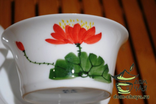 Гайвань Цветы «тонкостенный Фарфор ручной росписи»