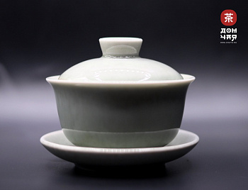 Гайвань, фарфор «Морская волна, серая» (без рисунка), 150мл.