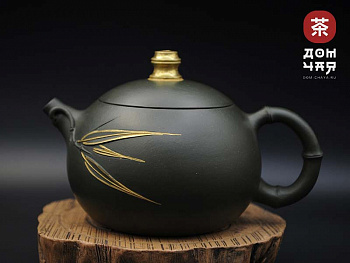 Авторский Исинский чайник, Зеленая глина #683, 220мл.