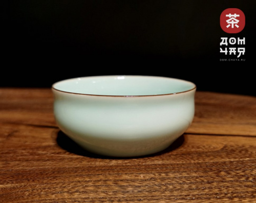 Пиала, Фарфор Селадон «Голубые карпы» 80 мл