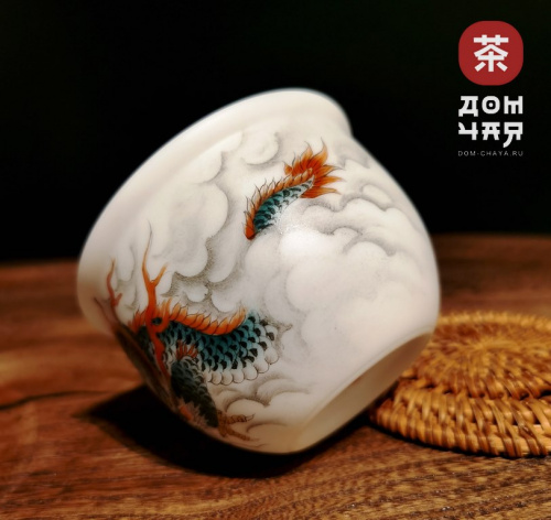 Пиала "Дракон", Цзиньдэчжэньский фарфор, ручная роспись, 100 мл.