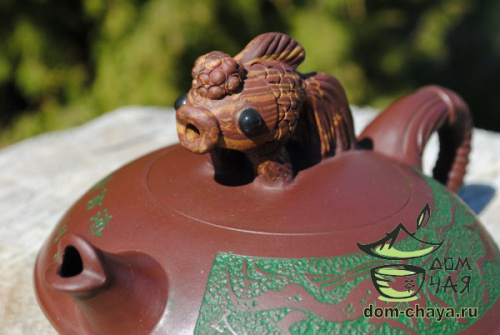 Чайник Исинская глина (Золотая рыбка) #325