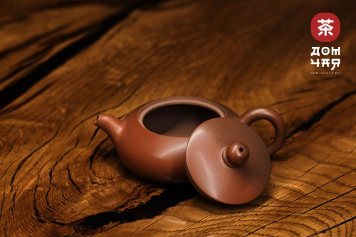 Авторский Чайник из Гуанси "Плоский Сиши" #262, в 3х обьемах на 115, 150, 170мл