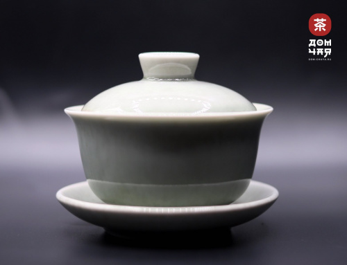 Гайвань, фарфор «Морская волна, серая» (без рисунка), 150мл.