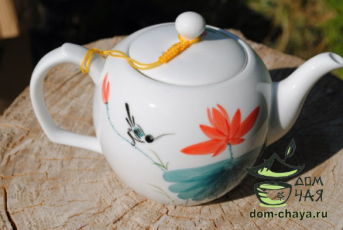 Чайник из тонкостенного Фарфора ручной росписи (Большой) f61