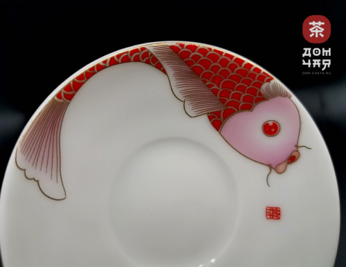 Гайвань, фарфор «Карпы», 100 мл.