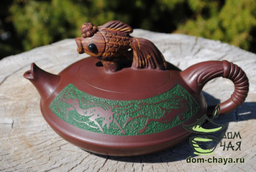 Чайник Исинская глина (Золотая рыбка) #325