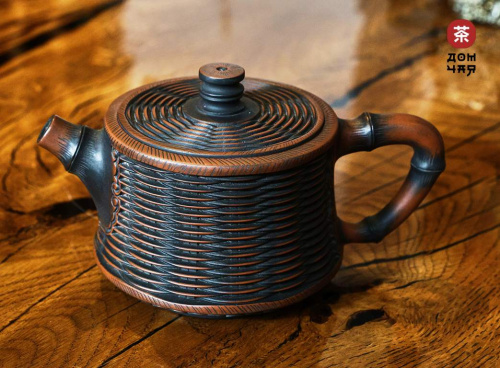 Резной Чайник из Циньчжоу "Корзинка Любао", 280мл