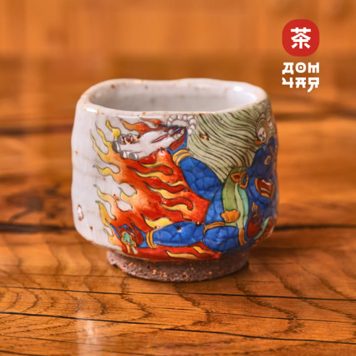 Пиала Сябони "Махакала" Дровяной обжиг Цзиндэчжэ́нь, ручная роспись