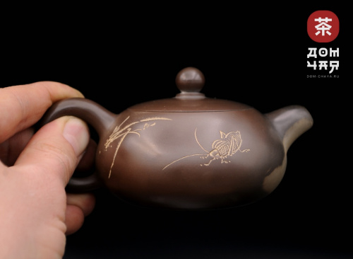 Авторский Чайник из Циньчжоу, дровяной обжиг #84, 125мл.