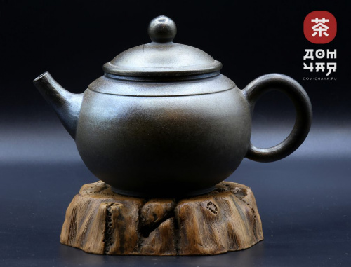 Коллекционный Чайник из Гуанси «Металлик» -дровяного обжига конца 20 века #143, 325мл.