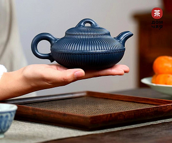 Авторский Исинский Чайник "Синяя глина", SHQ #717, 310мл.