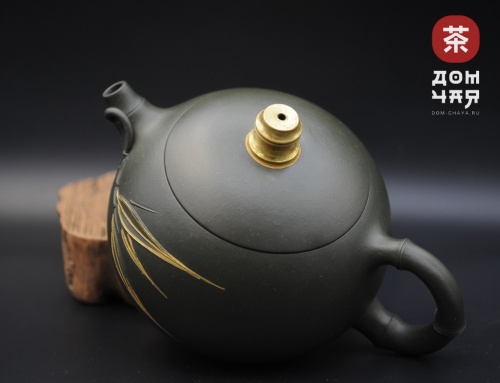 Авторский Исинский чайник, Зеленая глина #683, 220мл.