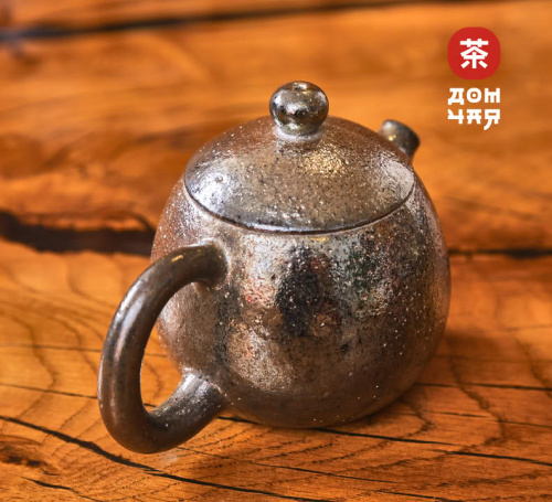 Чайник 190мл "Яйцо Дракона", цзяньшуйская керамика, дровяной обжиг