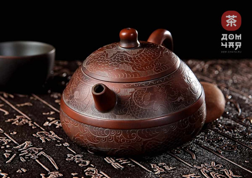 Авторский Чайник из Циньчжоу "Дракон в облаках" #90, 205мл 