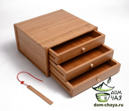 Тройной короб для хранения и разделки Пуэра