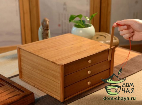 Тройной короб для хранения и разделки Пуэра