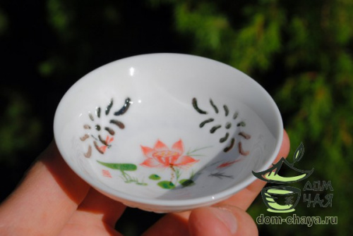 Пиала из тонкостенного Фарфора ручной росписи t07