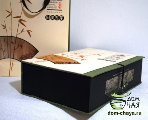 Подарочная коробка, бамбук (коробка, пакет, 2 жест. баночки)