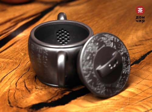 Авторский Исинский Чайник «Ханьская Черепица», Дровяной Обжиг, глина Лао Цзи Ни SHQ, 275мл