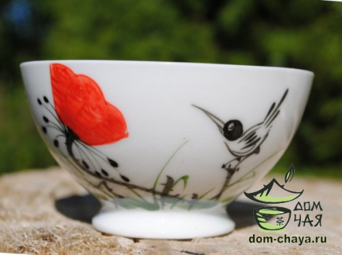 Пиалы из тонкостенного Фарфора ручной росписи f78