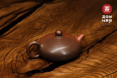Авторский Чайник из Гуанси "Плоский Сиши" #262, в 3х обьемах на 115, 150, 170мл