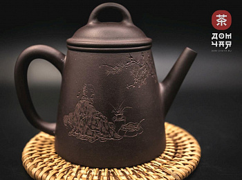 Исинский Чайник, Фиолетовая глина #698, 180мл