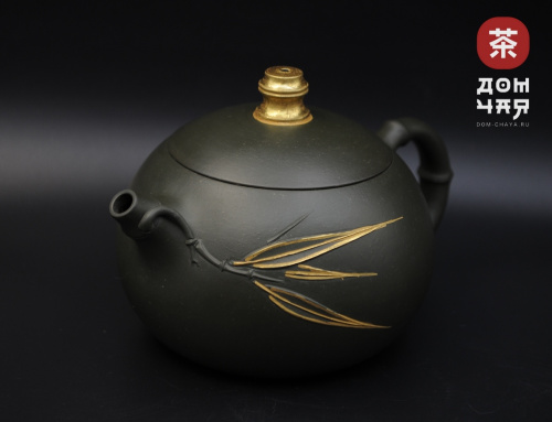 Авторский Исинский чайник, Зеленая глина #683, 220мл.