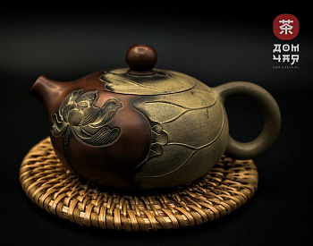 Авторский Чайник Нисин-Тао "Лотос, Карпы" #98, 160мл