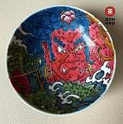 Пиала "Кинцуги" Цзиньдэчжэньский фарфор, ручная роспись,88мл.