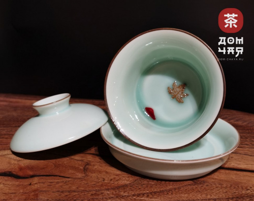 Гайвань, Фарфор Селадон «Лист», 130мл.