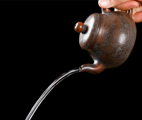 Авторский Чайник из Циньчжоу "Дракон в облаках" #101, 180мл