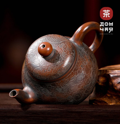 Авторский Чайник из Циньчжоу "Дракон в облаках" #101, 180мл
