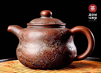 Авторский Чайник из Циньчжоу "Дракон в облаках" #91, 200мл 