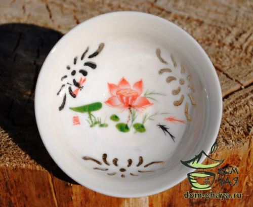 Пиала из тонкостенного Фарфора ручной росписи t07